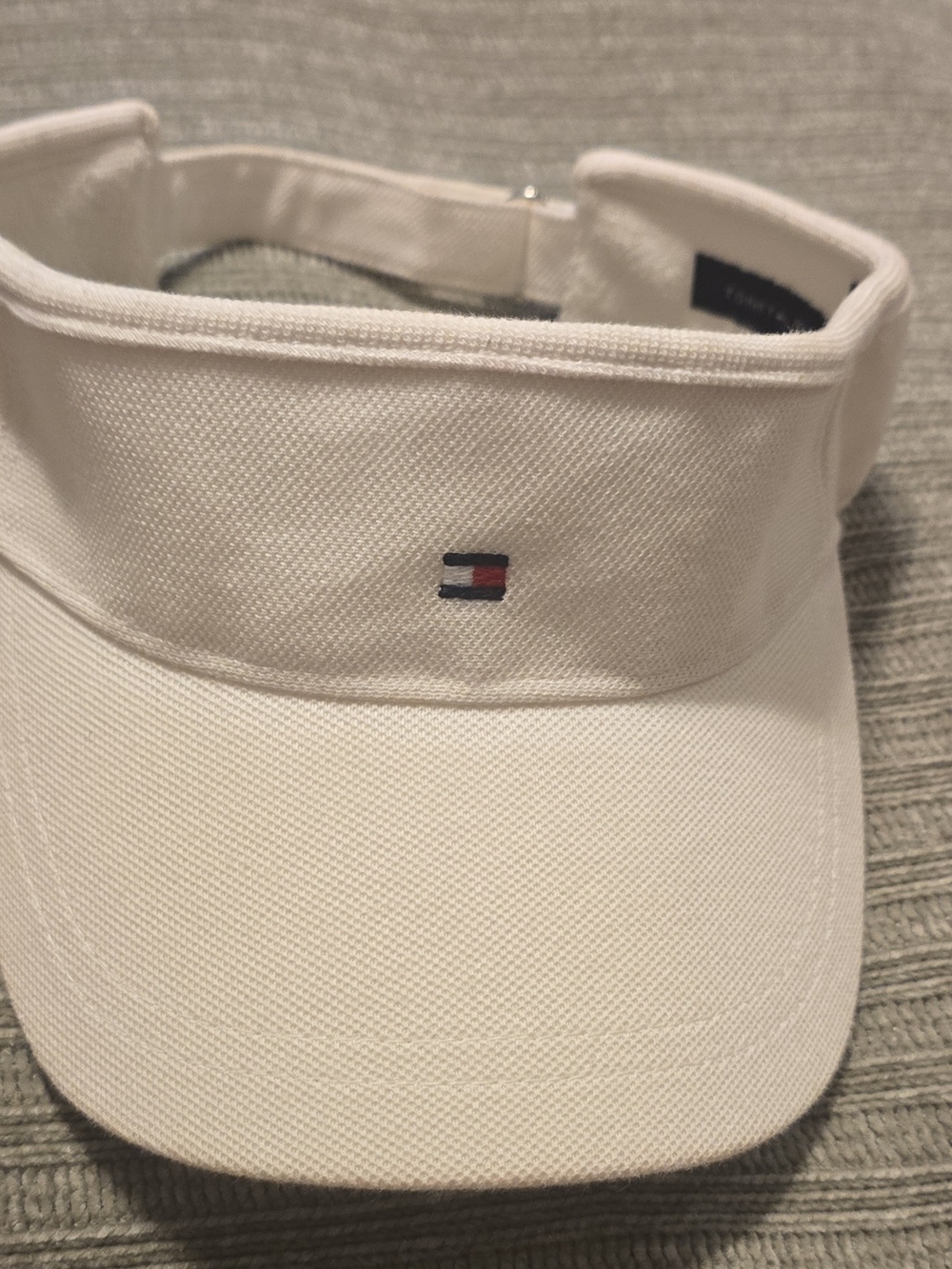 Tommy Hilfiger White Visor with Flag Logo